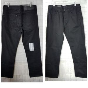 M. Society Solid Black Denim Straight Leg Jeans